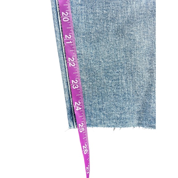 MOUSSY VINTAGE Jeans Women's Light Wash Denim Distressed Raw Hem Size 26 - Picture 3 of 8